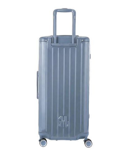 Valise trunk GYL taille XL bleu grise de profil avec serrure TSA integree