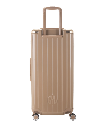 Valise Trunk GYL en polycarbonate Trunk XL 80 cm coloris champagne vue arriere