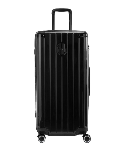 Valise trunk GYL taille XL noir polycarbonate vue de face avec logo