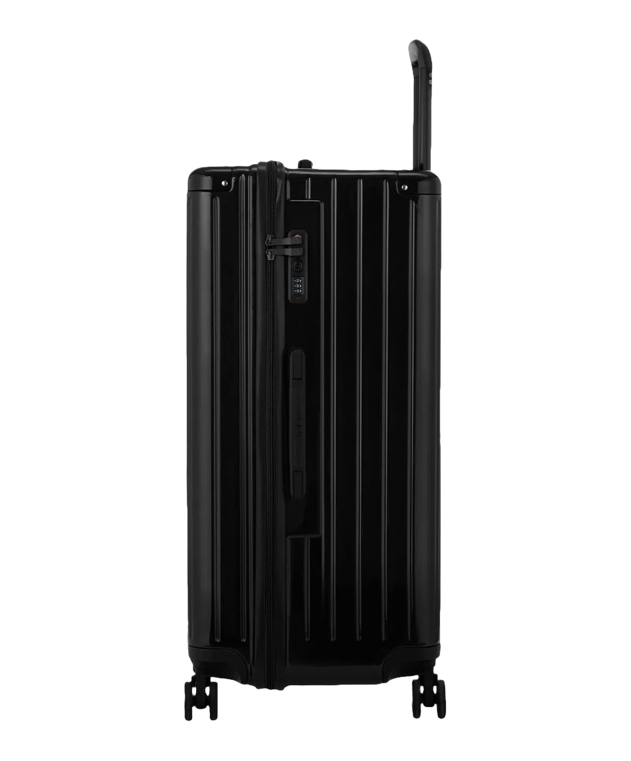 Valise trunk GYL taille XL noir de profil avec serrure TSA integree