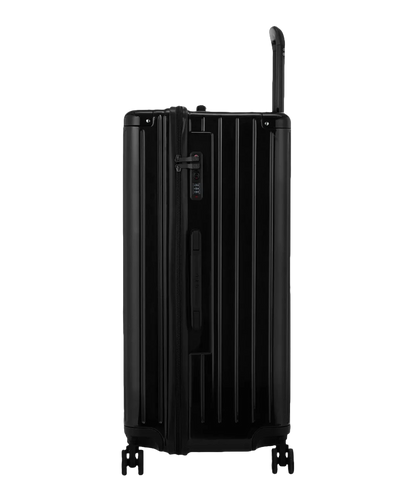 Valise trunk GYL taille XL noir de profil avec serrure TSA integree