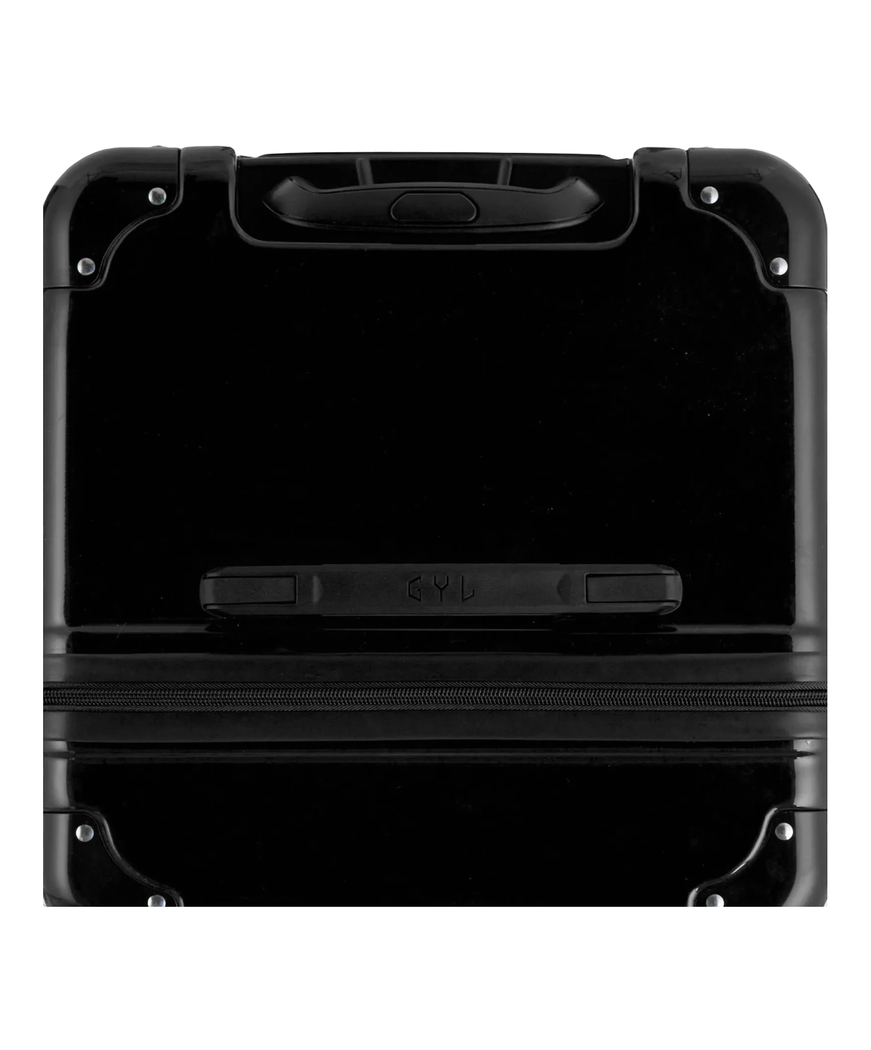 Valise trunk GYL taille XL noir vue du dessus avec la poignee