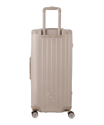 Valise trunk GYL taille XL nude de profil avec serrure TSA integree