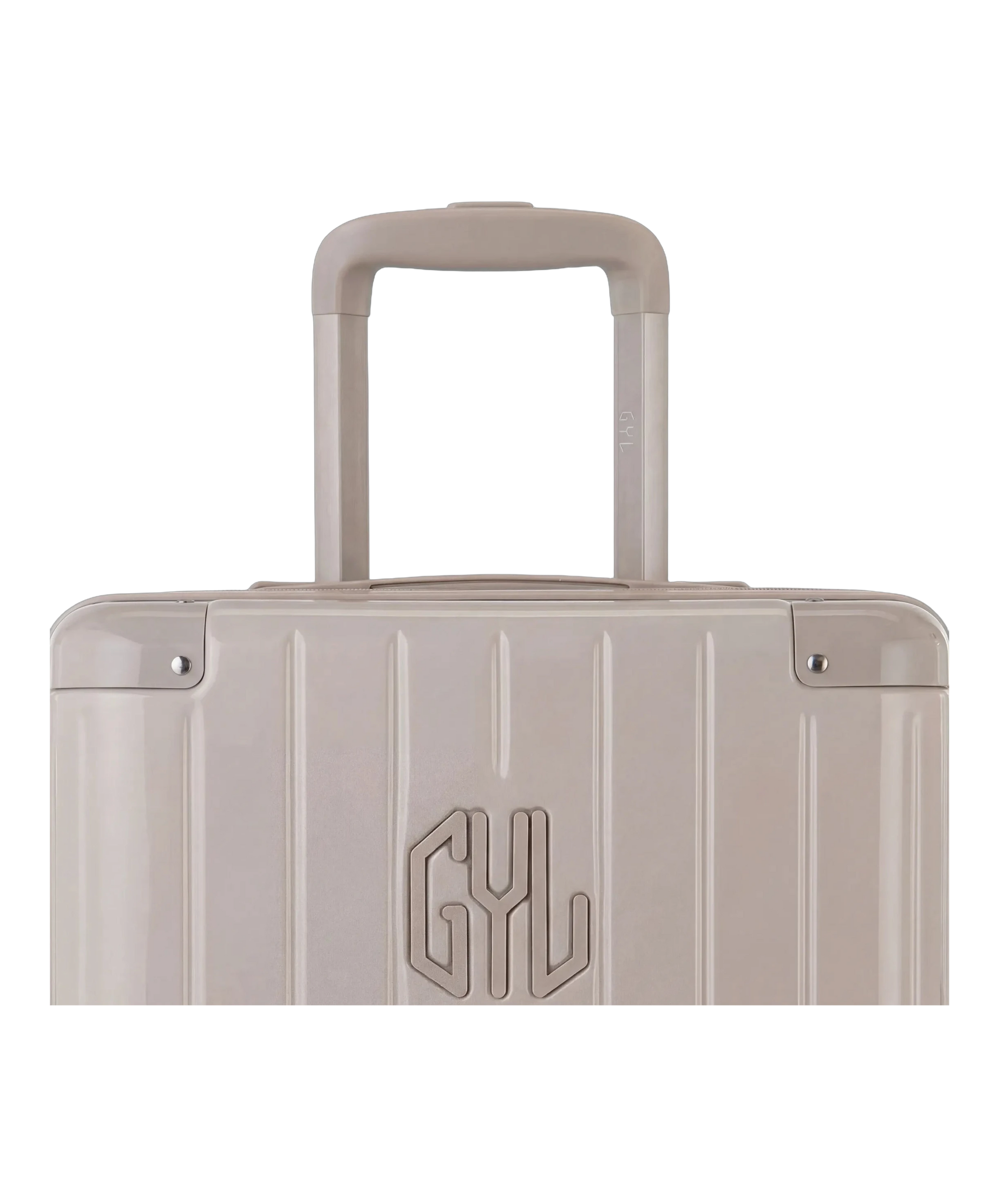 Valise trunk GYL taille XL nude vue du dessus avec la poignee