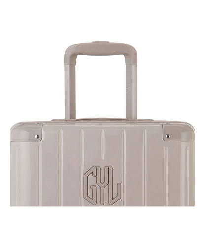 Valise trunk GYL taille XL nude vue du dessus avec la poignee