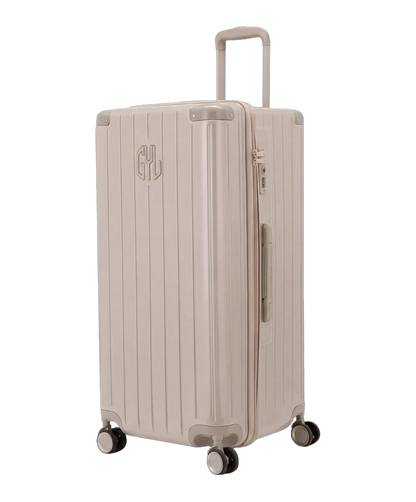Valise trunk GYL taille XL nude vue trois quarts polycarbonate rigide