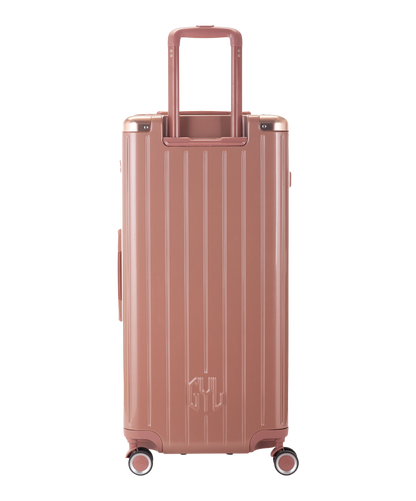 Valise Trunk GYL en polycarbonate Trunk XL 80 cm coloris rose gold vue arriere