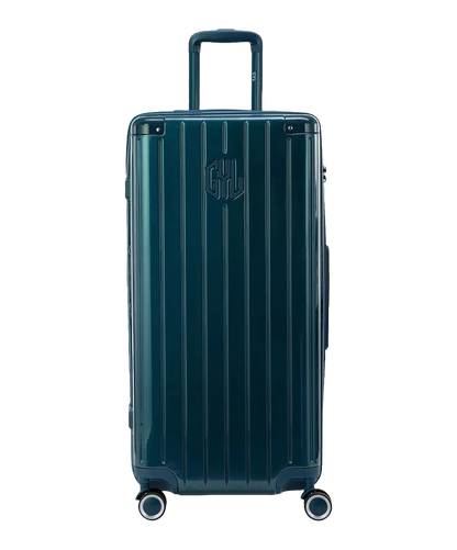 Valise trunk GYL taille XL sapin polycarbonate vue de face avec logo