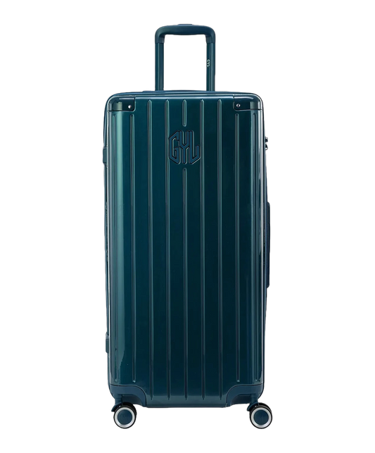 Valise trunk GYL taille XL sapin polycarbonate vue de face avec logo