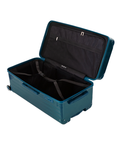 Valise trunk GYL taille XL sapin interieur ouvert avec compartiments et sangles