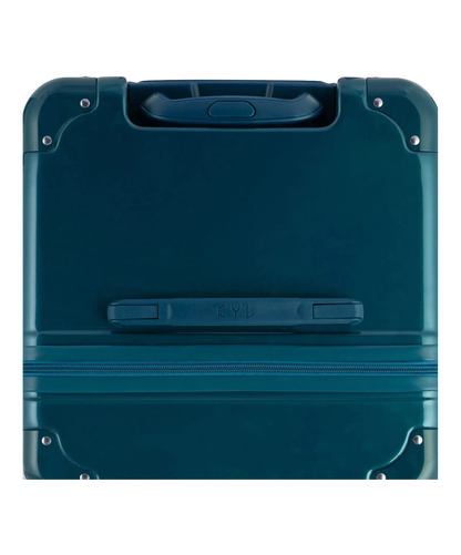 Valise trunk GYL taille XL sapin vue du dessus avec la poignee