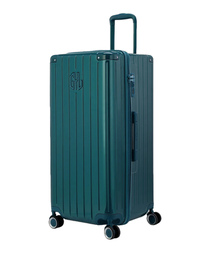 Valise trunk GYL taille XL sapin vue trois quarts polycarbonate rigide